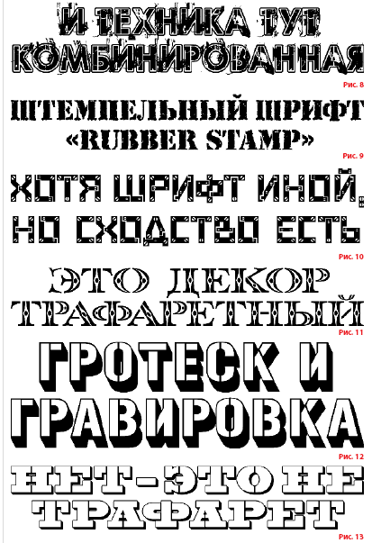 Трафаретные Шрифт Русский