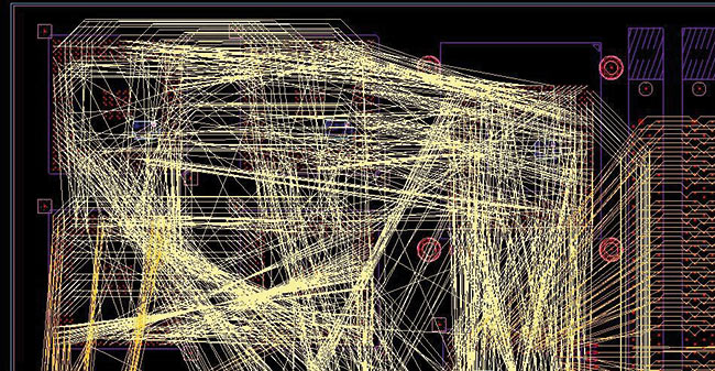 Рис. 1. Технология планирования соединений на плате Allegro Interconnect Flow Planner позволяет пользователям уменьшить число слоев и значительно сократить длительность цикла разработки сложных плат