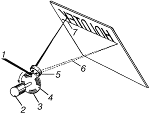 Рис. 9. Схема развертки с голографическим дефлектором