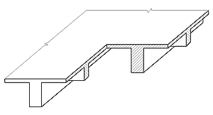 Рис. 1. Фрагмент ребристого перекрытия