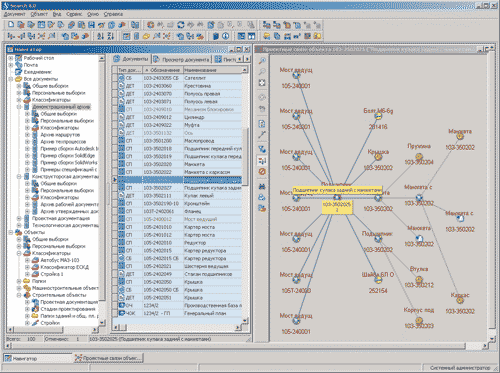 Навигатор объектов и визуализатор состава изделия