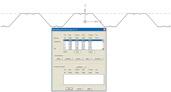 Встроенные расчеты обратного пружинения материала позволят рассчитать реально получаемые углы и радиусы готовой продукции при их исходных теоретических значениях