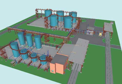 ЗD-модель складского хозяйства химического завода