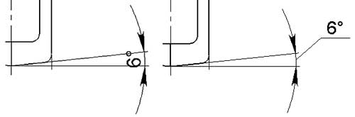Рис. 3. Размер на выносной полке