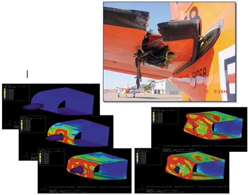 Моделирование столкновения птицы с самолетом