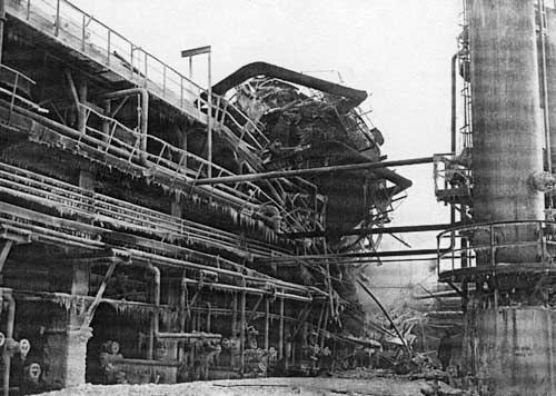 Рис. 2. Результат падения аппарата колонного типа
