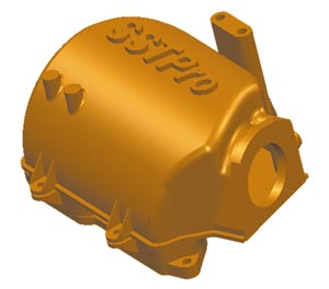 Рис. 1. Доработанная модель детали ресивер ВАЗ-2123