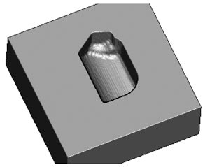 Рис. 12. Готовая пеномодель «крышка»: с тыльной стороны