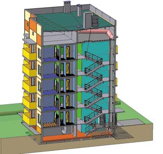 Лучший проект в области архитектурно-строительного проектирования. Омский колледж транспортного строительства. Здание жилое пятиэтажное
