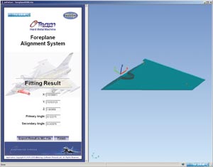 Рис. 11. Вычисление смещения реального установа от идеального