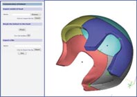 Рис. 18. Этапы создания вкладыша в защитный шлем