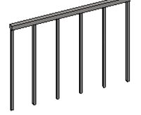 Рис. 4. Стандартная конфигурация ограждения Autodesk Revit Building