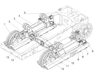 Ходовая система и рисунок для каталога и руководства по техобслуживанию