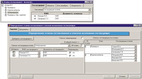 Пример выбора согласующих