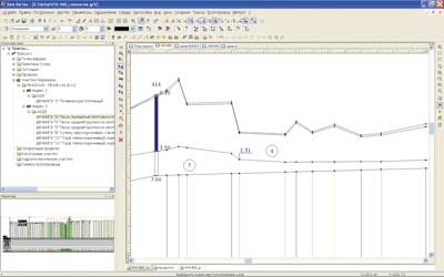 Рис. 5. Редактирование границ разреза с помощью узлов
