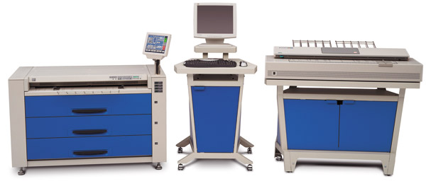Система KIP9200 со сканером KIP2100 и рабочей станцией KIP Production Station (распределенный вариант)