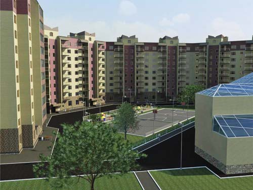 Вид на двор (слева)