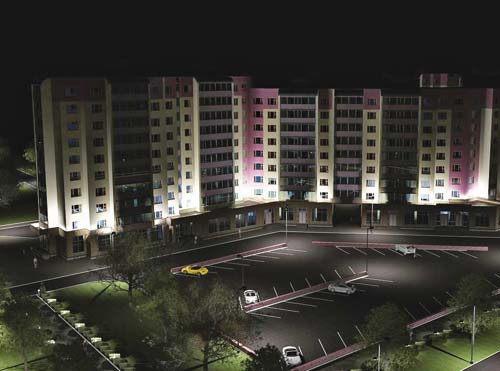 Ночной вид с искусственным освещением