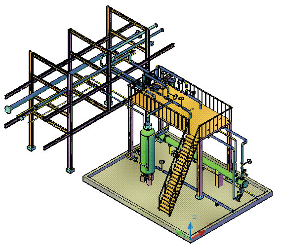 Рис. 1. Пример 3D-модели установки