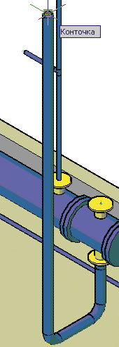 Рис. 7. Функции трассировки трубопровода