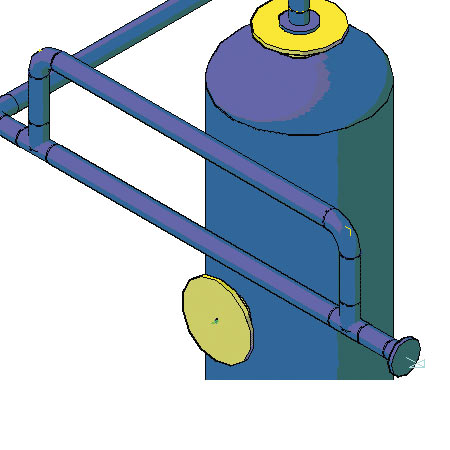Рис. 9. Автоматическое создание байпаса в Model Studio CS Трубопроводы