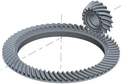 Рис. 5. Модель готовой зубчатой пары