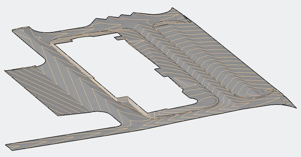 AutoCAD Civil 3D 2011. Итоговая проектная (красная) поверхность