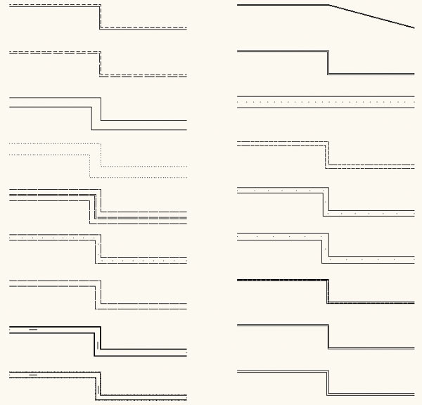 Рис. 4. Стили мультилиний