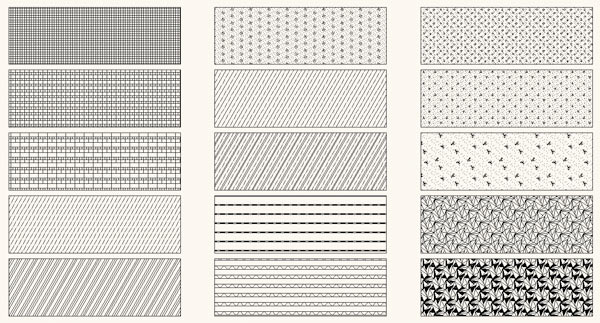 Рис. 6. Штриховки для инженерно-геологических изысканий