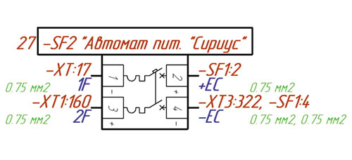 Рис. 4. Типичный символ монтажной схемы