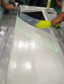 Данные по композитным деталям, подготовленные в Fiber Sim, использовались