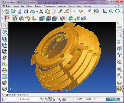 Рис. 2. CAD-модель чашки эндопротеза