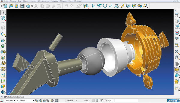 Рис. 5. Схема сборки тотального эндопротеза