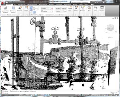 Рис. 2. Фрагмент облака точек лазерного сканирования