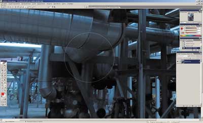 Рис. 4. Фотография пересечения (коллизия) утеплителя