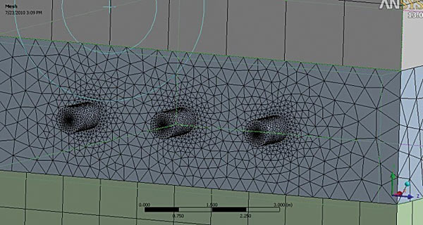 Рис. 8. Декартово перестроение сетки камеры сгорания