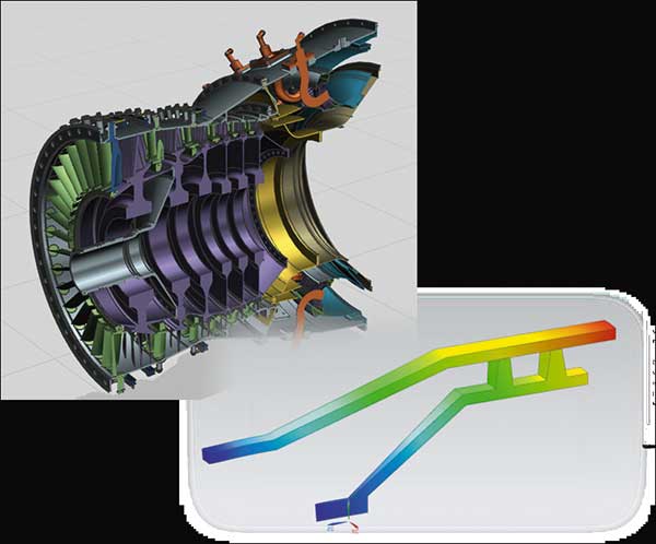 Комбинированный тепломеханический анализ компрессора авиационного двигателя определяет воздействие нагрева на детали и узлы