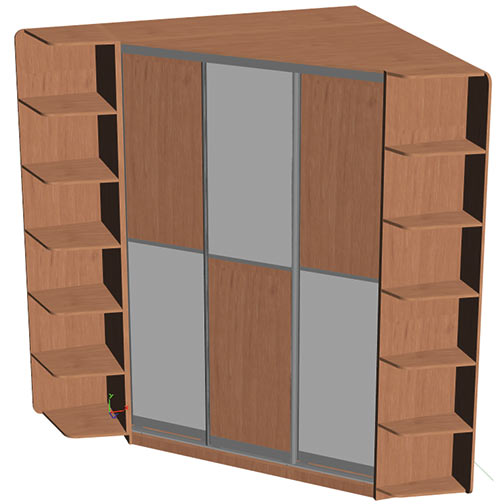 Рис. 10. Угловой шкаф с двумя угловыми секциями