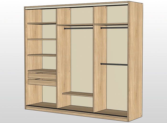 Рис. 7. Шкаф без дверей