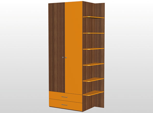 Рис. 9. Шкаф с угловой секцией