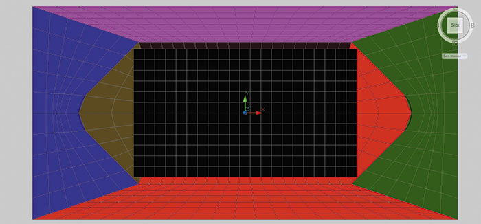 Рис. 7. Формирование в AutoCAD подсетей в основании опоры,